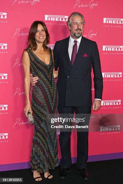 Ilaria Tronchetti Provera and Anselmo Guerrieri Gonzaga attend the Launch Gala for the 2024 Pirelli Calendar by Prince Gyasi at Magazine London on...