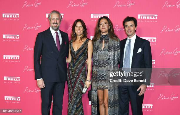 Anselmo Guerrieri Gonzaga, Ilaria Tronchetti Provera, Giada Tronchetti Provera and Carlo Noseda attend the Launch Gala for the 2024 Pirelli Calendar...