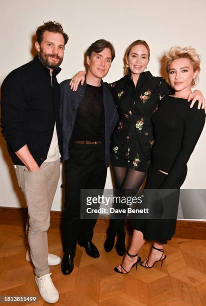 Jamie Dornan, Cillian Murphy, Emily Blunt and Florence Pugh attend a special screening and Q&A of "Oppenheimer" at Princess Anne Theatre on November...