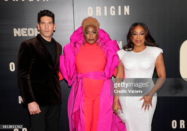 Jon Bernthal, Aunjanue Ellis and Niecy Nash at the New York premiere of "Origin" held at Alice Tully Hall on November 30, 2023 in New York, New York.