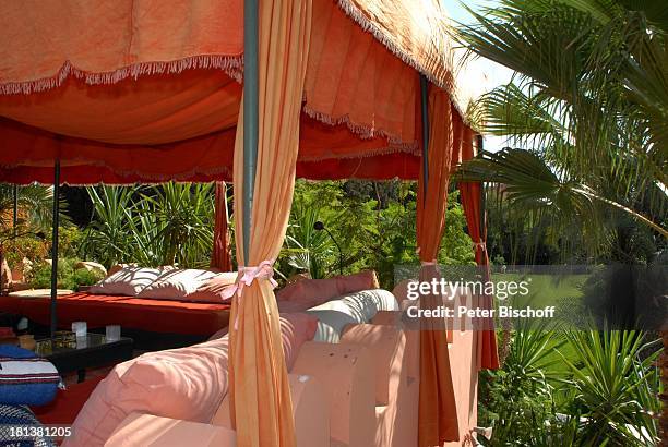 Dachterrasse der Villa von Henriette von Bohlen und Halbach , Homestory, Villa "Bled Targui", Marrakesch, Marokko, Nordafrika, Afrika, Residenz,...