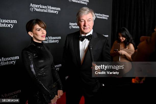 Hilaria Baldwin and Alec Baldwin at the American Museum of Natural History's 2023 Museum Gala held on November 30, 2023 in New York, New York.