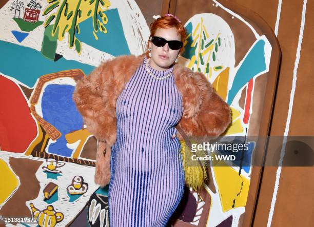 Tallulah Willis at the Flamingo Estate & Mytheresa Gingerbread House on November 30, 2023 in Los Angeles, California.