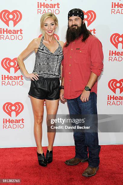 Jessica Robertson and Jep Robertson of Duck Dynasty attend the iHeartRadio Music Festival at the MGM Grand Garden Arena on September 20, 2013 in Las...