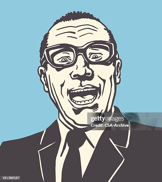 screaming man - one mature man only stock illustrations