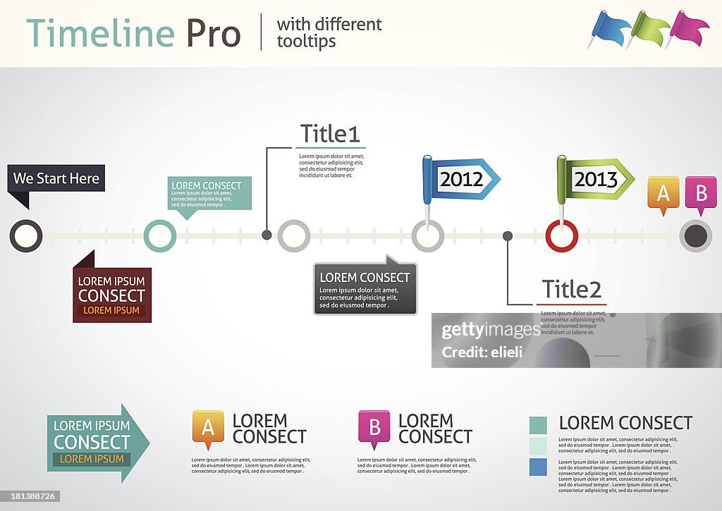 Timeline Pro Basic Timeline Timeline Pro Vector Infographic High-Res Vector Graphic - Getty Images
