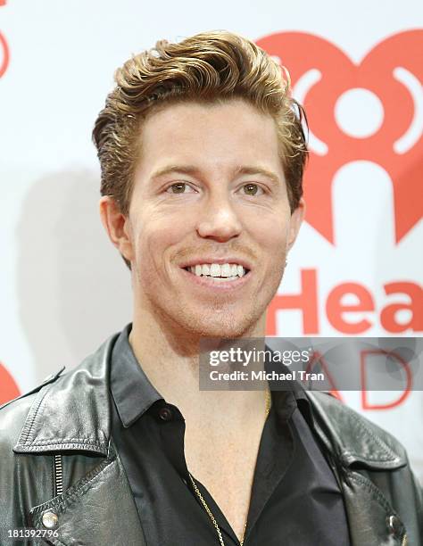 Shaun White arrives at the iHeartRadio Music Festival - press room held at MGM Grand Arena on September 20, 2013 in Las Vegas, Nevada.