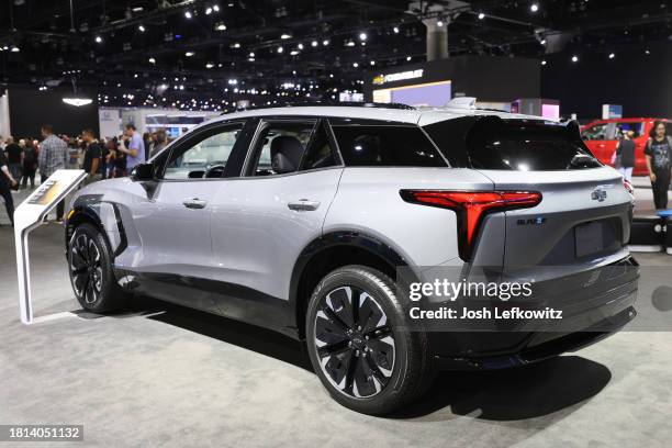 The all-electric and Motor Trend SUV of the Year Chevrolet Blazer EV is on display during the 2023 Los Angeles Auto Show at the Los Angeles...