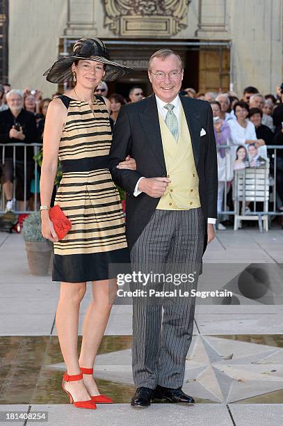 Prince Jean Of Luxembourg and Countess Diane Of Nassau attend the Religious Wedding Of Prince Felix Of Luxembourg and Claire Lademacher at the...