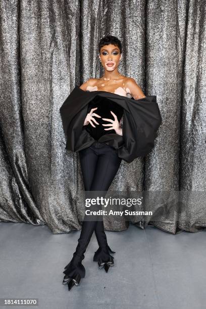 Winnie Harlow attends the World Premiere of "Renaissance: A Film By Beyoncé" at Samuel Goldwyn Theater on November 25, 2023 in Beverly Hills,...