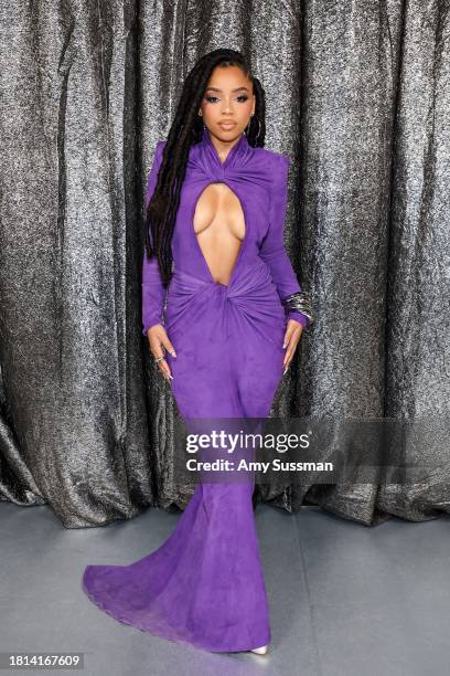 Chloe Bailey attends the World Premiere of "Renaissance: A Film By Beyoncé" at Samuel Goldwyn Theater on November 25, 2023 in Beverly Hills,...