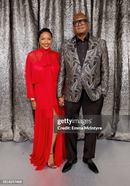 Gena Avery Knowles and Mathew Knowles attend the World Premiere of "Renaissance: A Film By Beyoncé" at Samuel Goldwyn Theater on November 25, 2023 in...