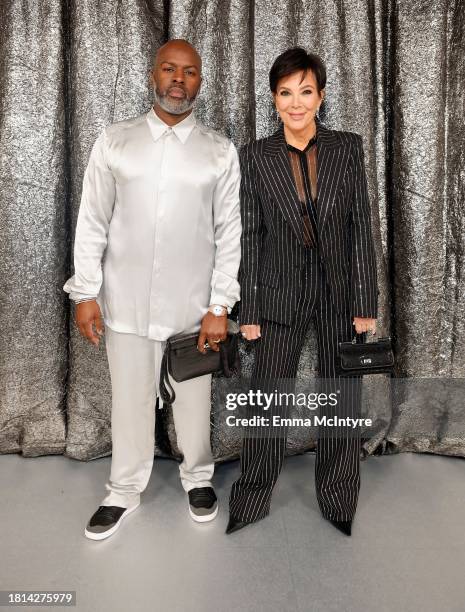 Corey Gamble and Kris Jenner attend the World Premiere of "Renaissance: A Film By Beyoncé" at Samuel Goldwyn Theater on November 25, 2023 in Beverly...
