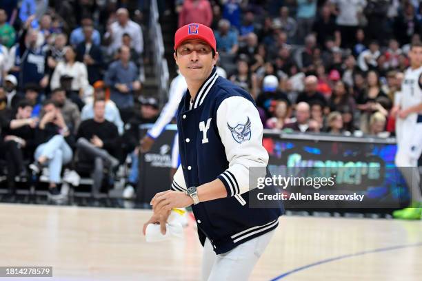 Actor Daniel Henney attends a basketball game between the Los Angeles Clippers and the Dallas Mavericks at Crypto.com Arena on November 25, 2023 in...