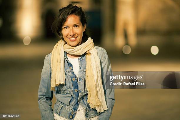 pretty woman at night - brown eyes stock pictures, royalty-free photos & images