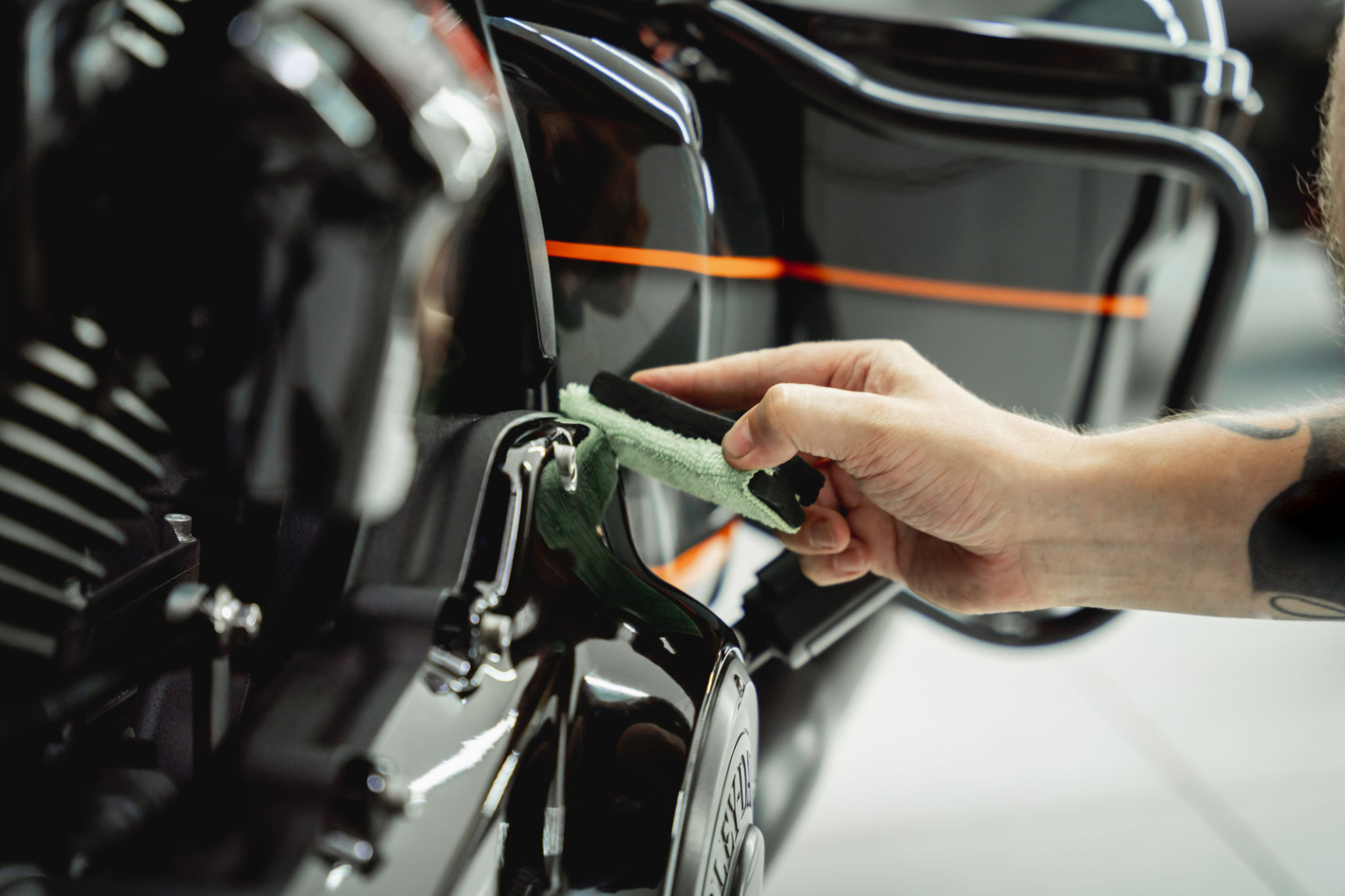 motorcycle waxing
