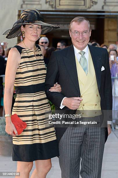 Prince Jean Of Luxembourg and Countess Diane Of Nassau attend the Religious Wedding Of Prince Felix Of Luxembourg and Claire Lademacher at the...