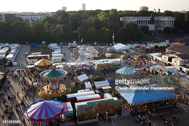 General view of the `Historical Wiesn' named by "Oide Wiesn" during day 1 of the Oktoberfest 2013 beer festival at Theresienwiese on September 21,...