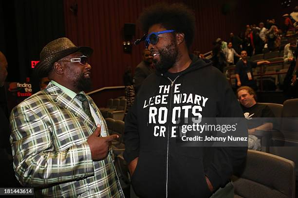 George Clinton and Questlove attend the 2013 Urban World Film Festival screening of "Finding The Funk at AMC Loews 34th Street 14 theater on...