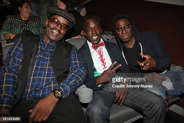 Fav Five Freddy, Michael K Williams and Jeymes Samuel attend the 2013 Urban World Film Festival screening of "Finding The Funk at AMC Loews 34th...