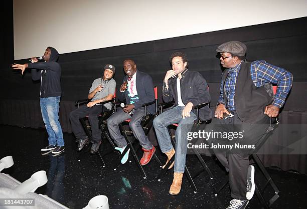 Jeymes Samuel, Felicia Pearson, Michael K Williams, Jules Arthur and Fab Five Freddy attend the 2013 Urban World Film Festival screening of "Finding...