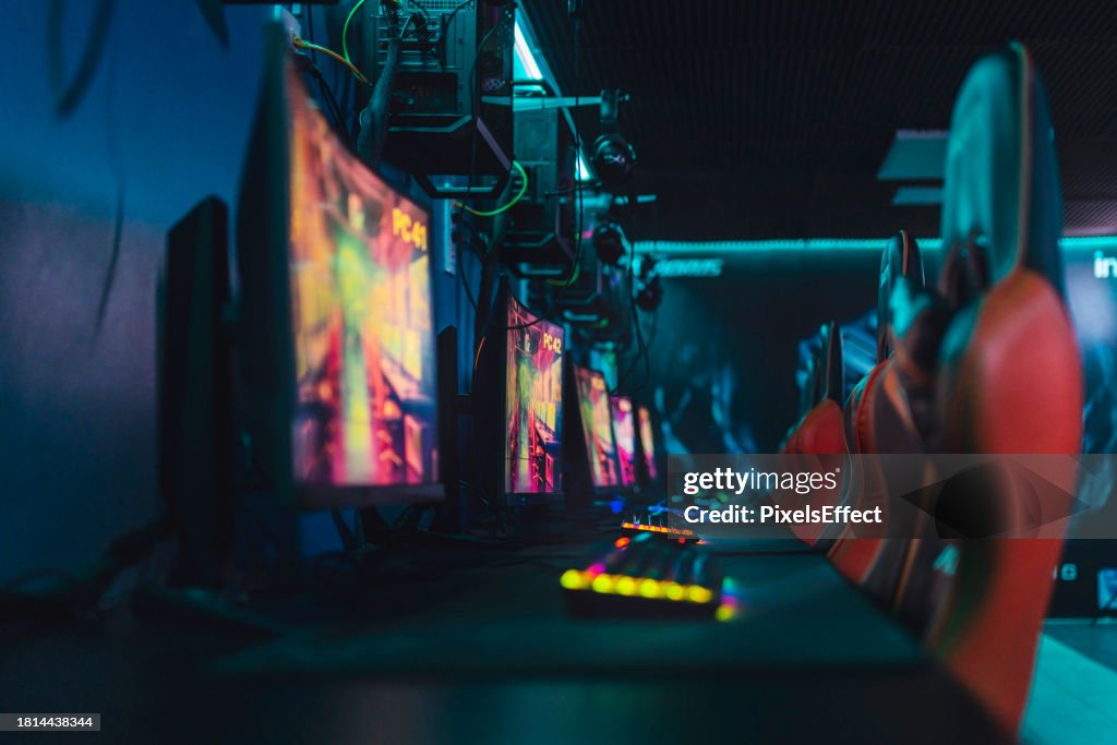 Empty Computer Gaming Esports Arena