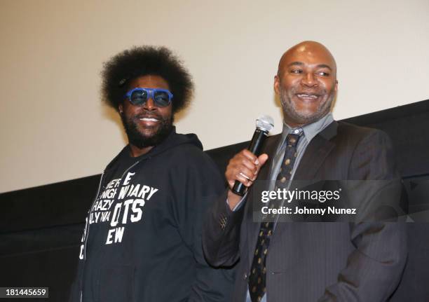 Questlove and Nelson George attend the 2013 Urban World Film Festival screening of "Finding The Funk at AMC Loews 34th Street 14 theater on September...