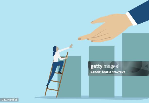business teamwork concept. - man fallen up the stairs stock illustrations