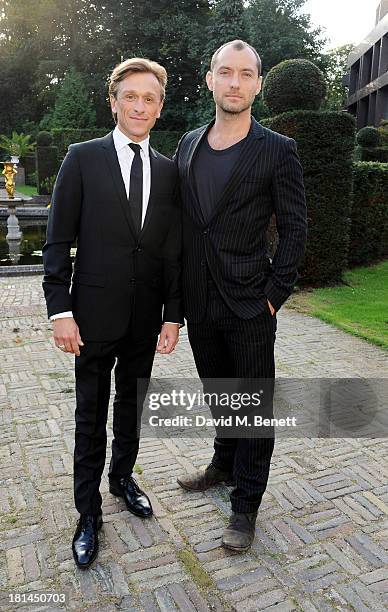 Peace One Day founder Jeremy Gilley and Peace One Day ambassador Jude Law attend the annual Peace One Day concert at the Peace Palace on September...