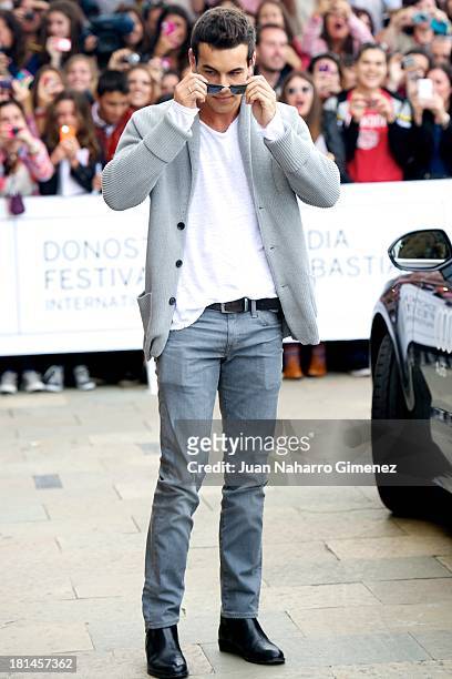 Spanish actor Mario Casas arrives at Maria Cristina Hotel during 61st San Sebastian Film Festival on September 21, 2013 in San Sebastian, Spain.