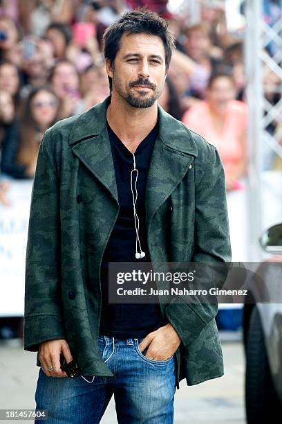 Spanish actor Hugo Silva arrives at Maria Cristina Hotel during 61st San Sebastian Film Festival on September 21, 2013 in San Sebastian, Spain.