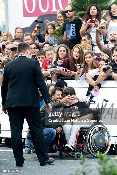 Spanish actor Hugo Silva arrives at Maria Cristina Hotel during 61st San Sebastian Film Festival on September 21, 2013 in San Sebastian, Spain.