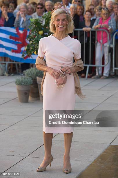 Guest attends the Religious Wedding Of Prince Felix Of Luxembourg & Claire Lademacher at Basilique Sainte Marie-Madeleine on September 21, 2013 in...