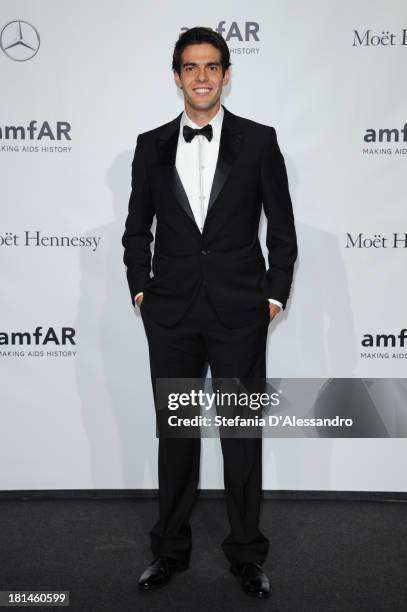 Ricardo Kaka attends the amfAR Milano 2013 Gala as part of Milan Fashion Week Womenswear Spring/Summer 2014 at La Permanente on September 21, 2013 in...