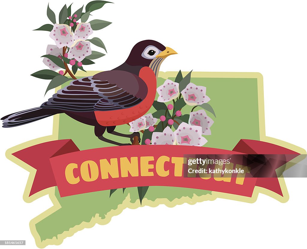 Connecticut state bird and flower