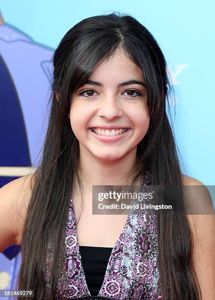 Actress Jaidan Jiron attends the premiere of Columbia Pictures and Sony Pictures Animation's "Cloudy with a Chance of Meatballs 2" at the Regency...