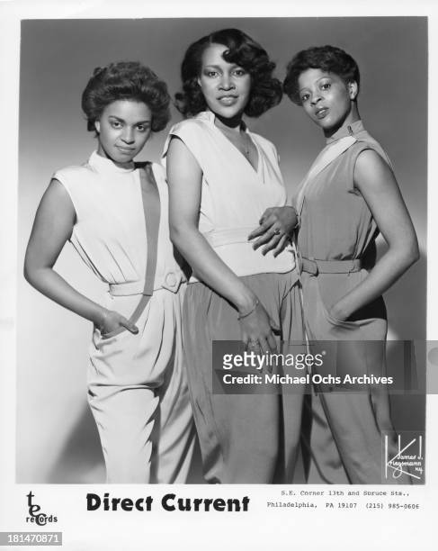 Deborah Clement, Dorothy Clement, and Denise Clement of the sister singing group "Direct Current" pose for a portrait in 1979 in New York, New York.