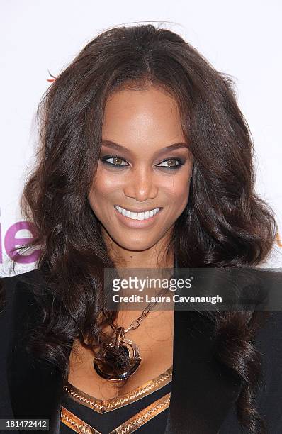 Tyra Banks attends day 2 of the 4th Annual WIE Symposium at Center 548 on September 21, 2013 in New York City.