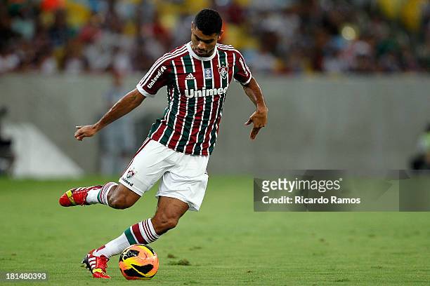 Gum of Fluminense in action during the match between Fluminense and Coritiba for the Brazilian Series A 2013 at Maracana on September 21, 2013 in Rio...