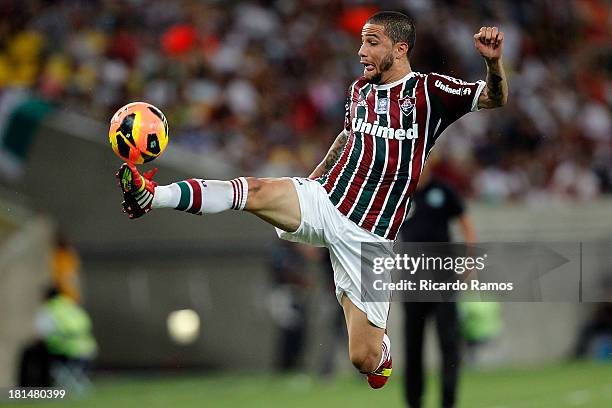 Bruno of Fluminense in action during the match between Fluminense and Coritiba for the Brazilian Series A 2013 at Maracana on September 21, 2013 in...