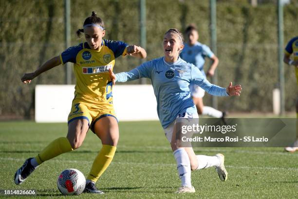 Lazio women supportes with the banner for the international day for the elimination of violence against women during the women Serie B match between...