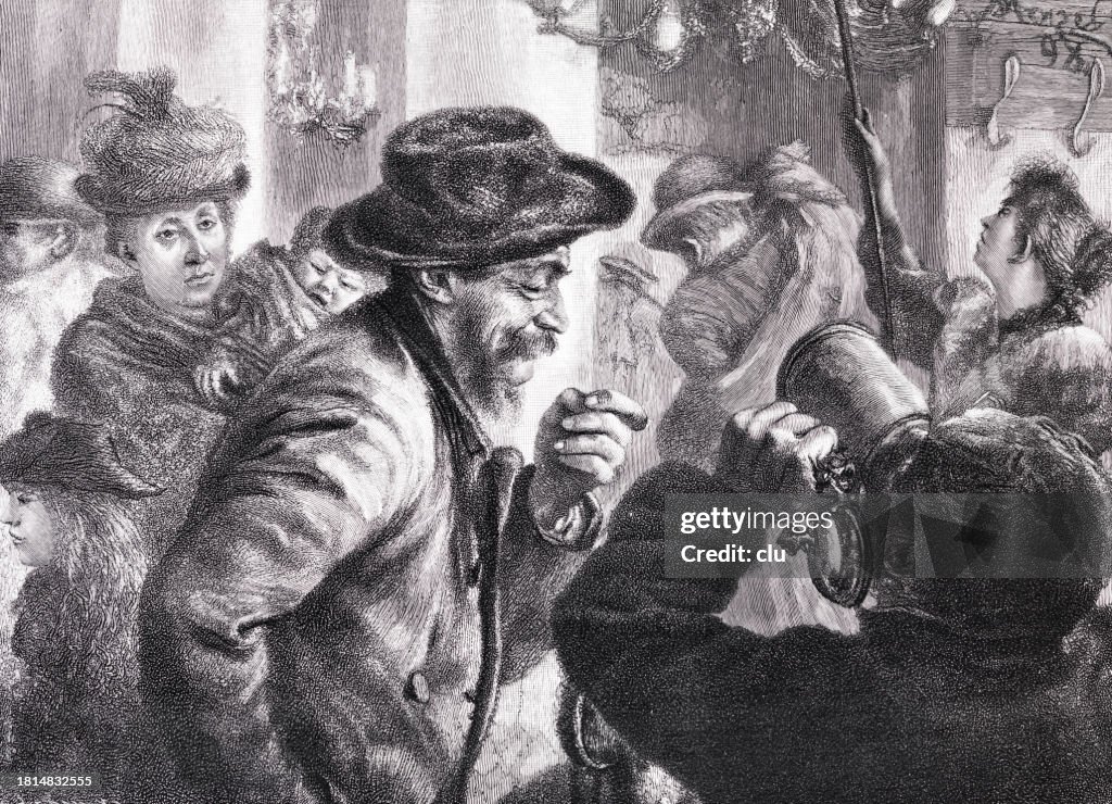 The last guests in a beer garden in Munich