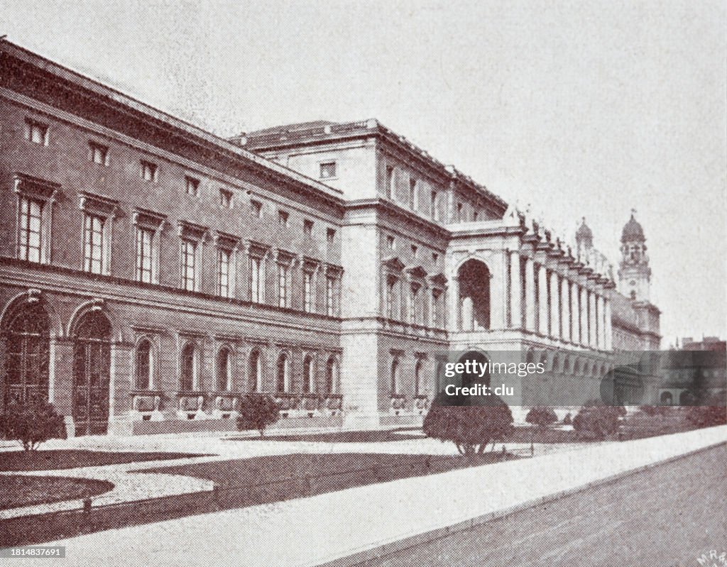 Munich residenz, facade at the Hofgarten