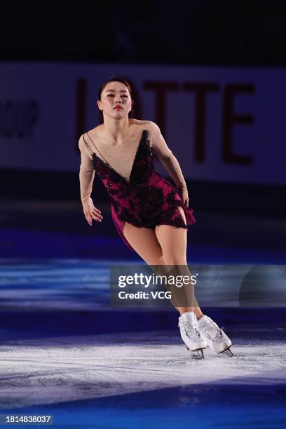 Wakaba Higuchi of Japan performs at the Gala Exhibition during the ISU Grand Prix of Figure Skating NHK Trophy at Towa Pharmaceutical RACTAB Dome on...