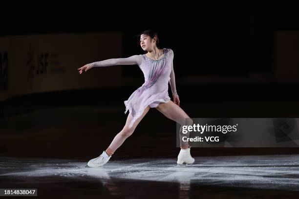 Lee Hae-in of South Korea performs at the Gala Exhibition during the ISU Grand Prix of Figure Skating NHK Trophy at Towa Pharmaceutical RACTAB Dome...