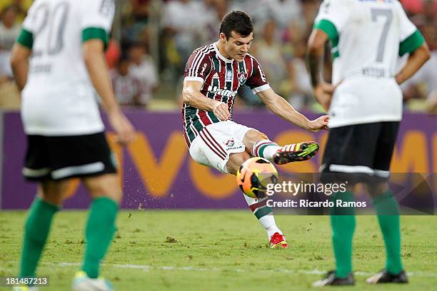 Wagner of Fluminense in action during the match between Fluminense and Coritiba for the Brazilian Series A 2013 at Maracana on September 21, 2013 in...