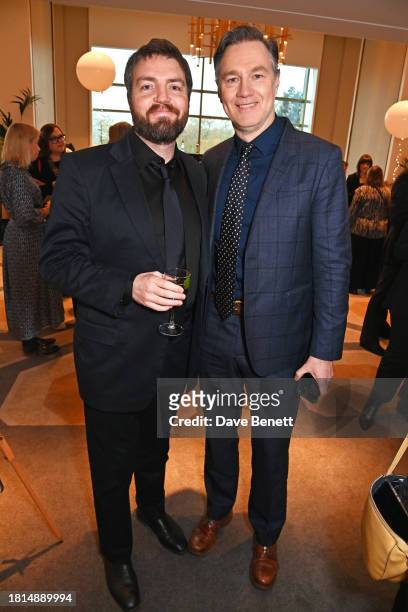 Tom Burke and David Morrissey attend the Women in Film & Television Awards 2023 at London Hilton Park Lane on December 1, 2023 in London, England.