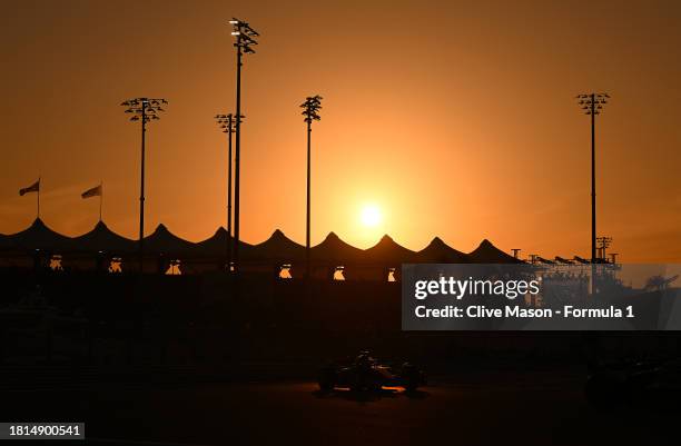 Lando Norris of Great Britain driving the McLaren MCL60 Mercedes on track during the F1 Grand Prix of Abu Dhabi at Yas Marina Circuit on November 26,...