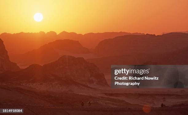 View of sunset over the mountains of the Central Sinai Desert, Egypt Feb 1, 1999. (Photo by Richard Nowitz Corbis/via Getty Image