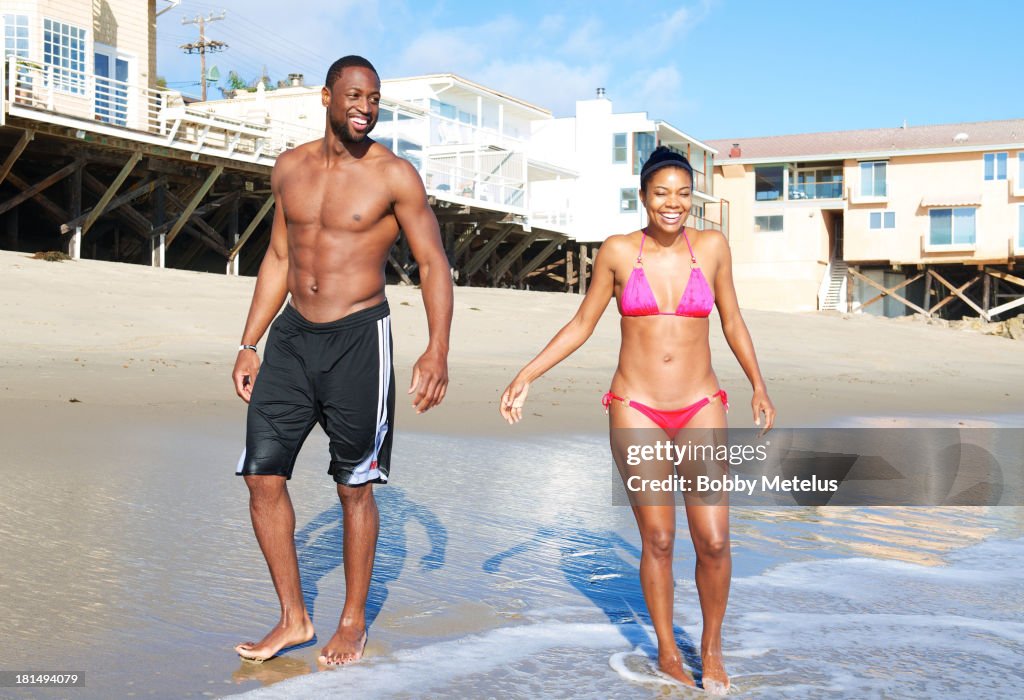 Dwyane Wade and Gabrielle Union Sighting In Malibu - September 21, 2013